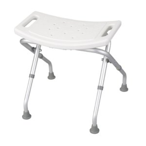 Drive Medical Folding Shower Chair without Back - Supports up to 300 lbs, Pack of 1, 12486